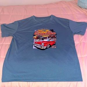Letter and Car Print T-Shirt